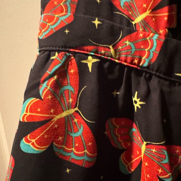 ModCloth black with beautiful butterflies , silk lined back zip - Picture 2 of 5